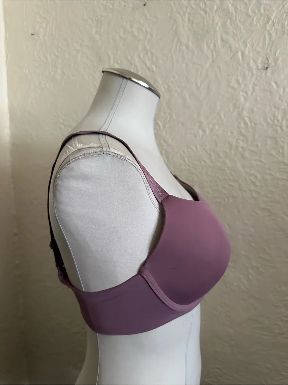 Victoria’s Secret T-Shirt Lightly Lined Demi Bra Ice Purple Mauve Logo Straps